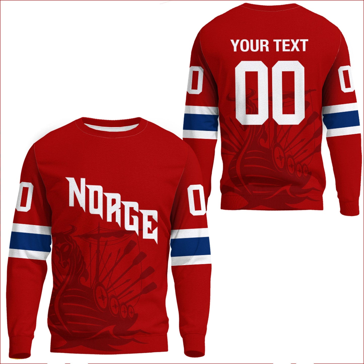 Clothing Custom Norway Hockey Jersey Style Sweatshirts