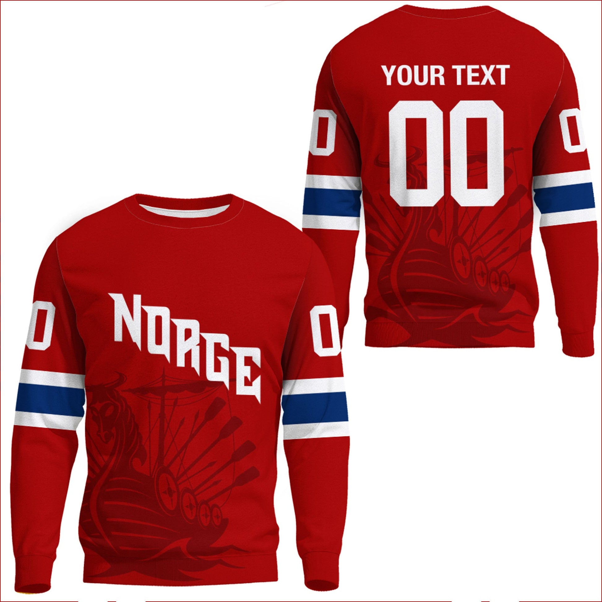 Clothing Custom Norway Hockey Jersey Style Sweatshirts