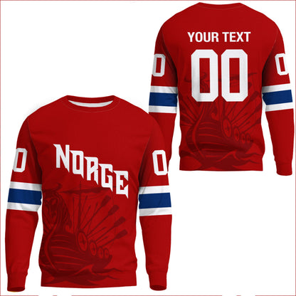 Clothing Custom Norway Hockey Jersey Style Sweatshirts
