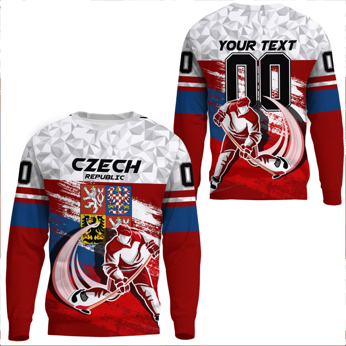 Clothing Custom Czech Republic Hockey Jersey Special Style Sweatshirts