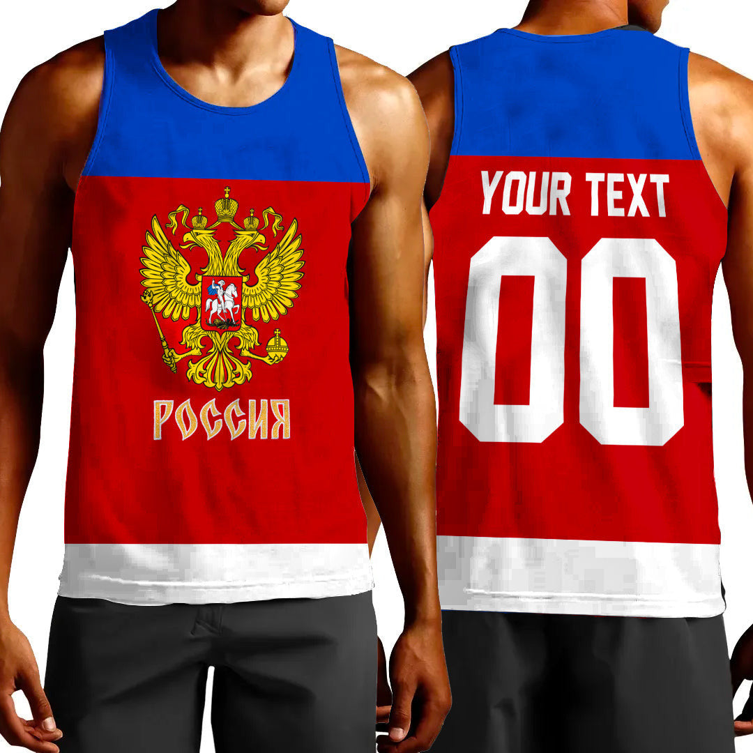 Clothing Custom Russia Hockey Jersey Style Tank Top