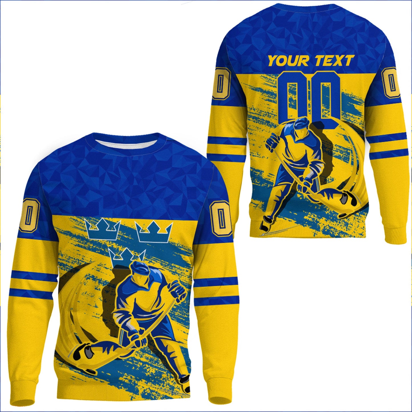 Clothing Custom Sweden Hockey Jersey Style Special Sweatshirts