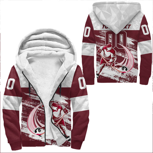 Clothing Custom Latvia Hockey Jersey Special Style Sherpa Hoodies