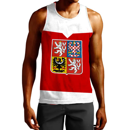 Clothing Custom Czech Republic Team Hockey Jersey Style Tank Top