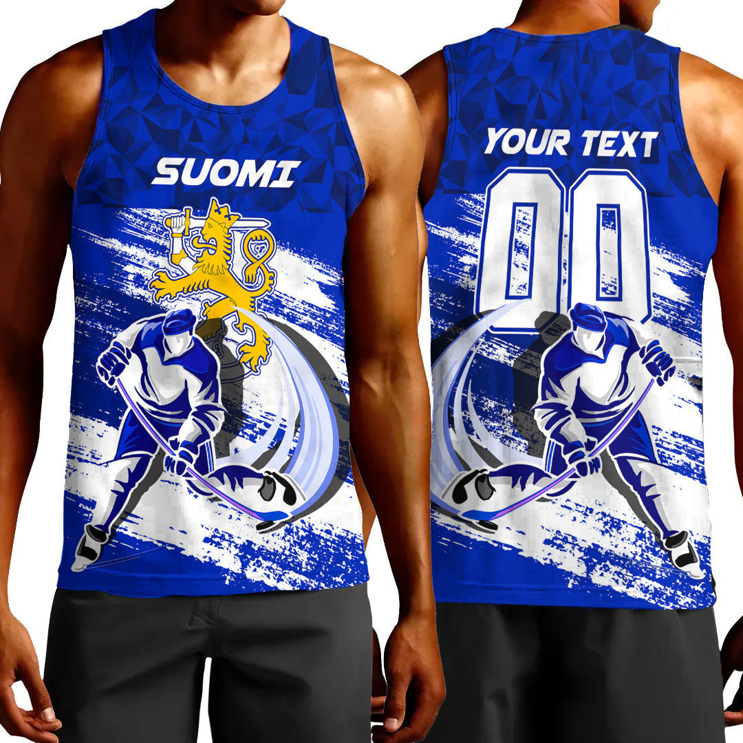 Clothing Custom Finland Team Hockey Jersey Special Style Tank Top