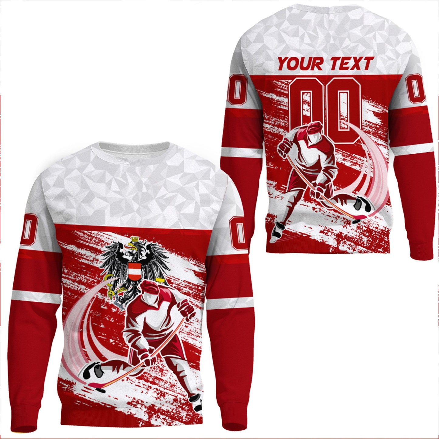 Clothing Custom Austria Hockey Jersey Style Sweatshirts