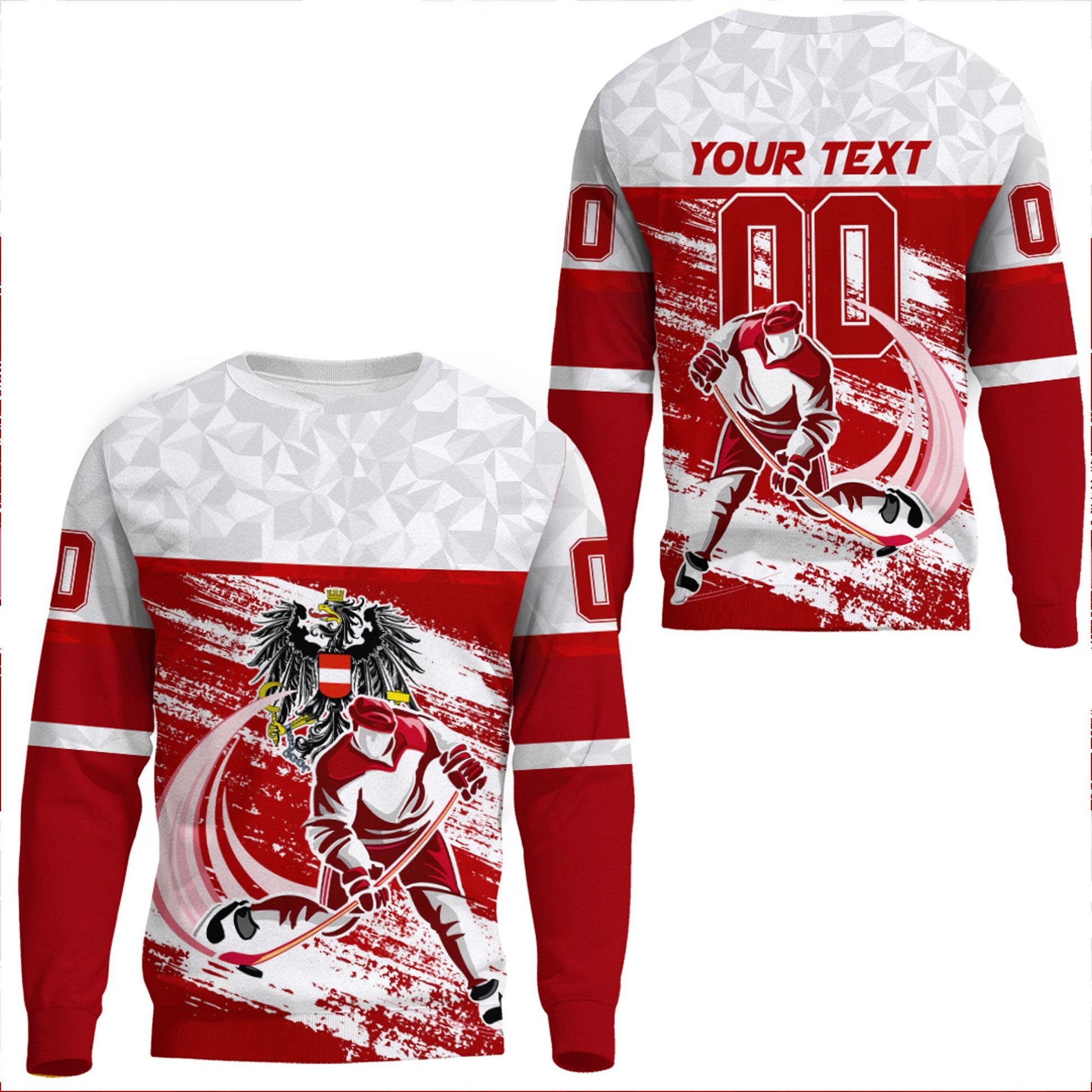 Clothing Custom Austria Hockey Jersey Style Sweatshirts