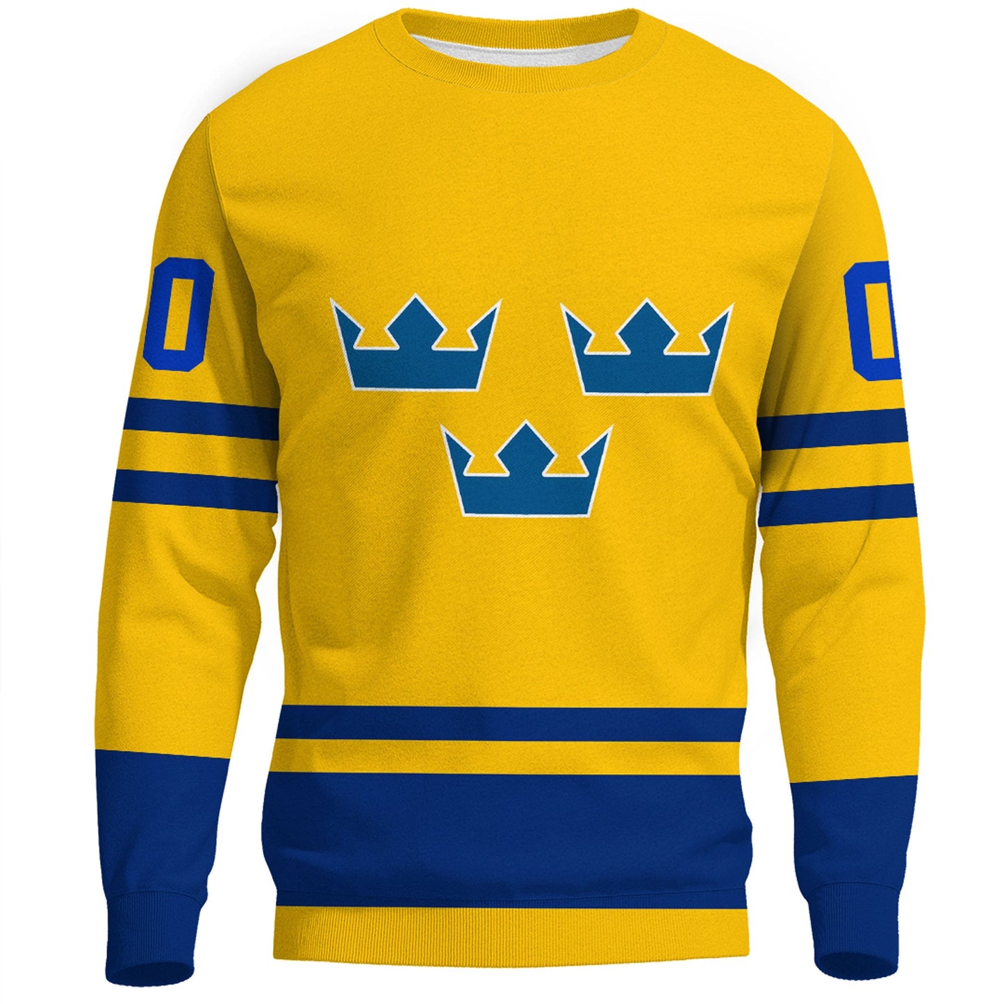 Clothing Custom Sweden Team Hockey Jersey Style Yellow Version Sweatshirts