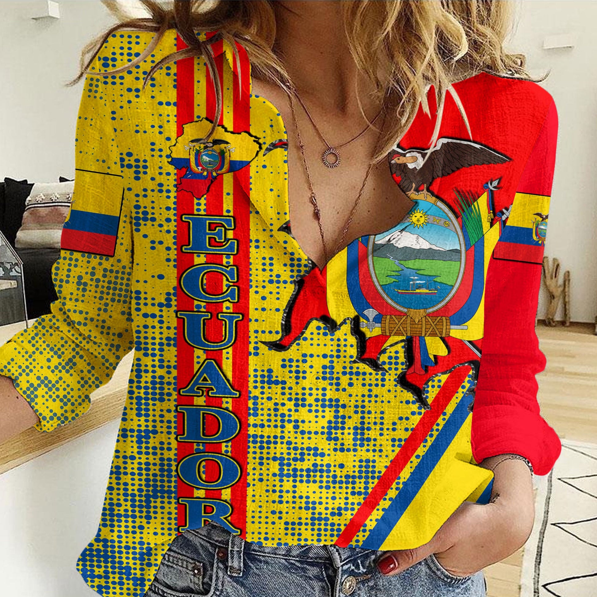 Clothing Ecuador Strong Style Women Casual Shirt