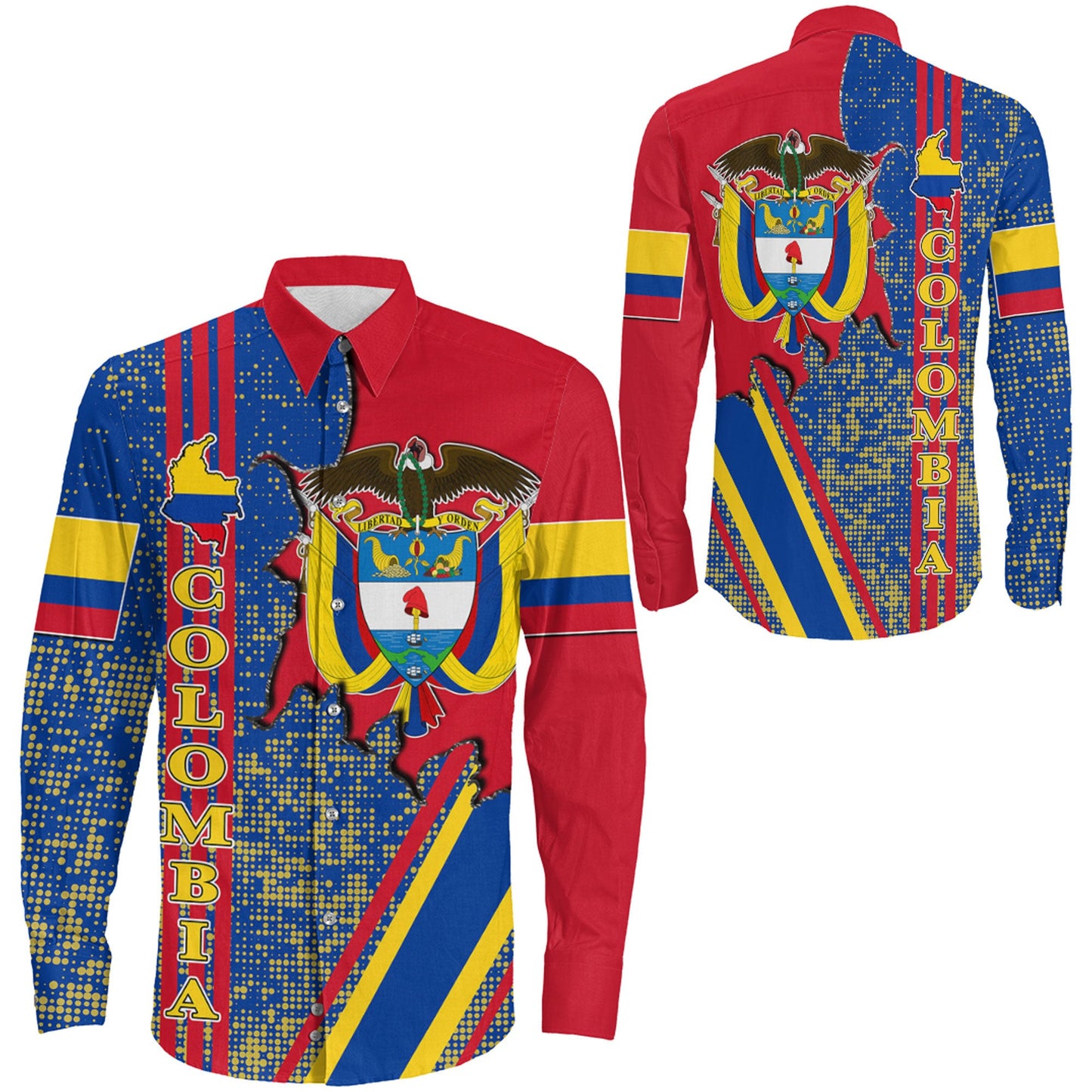 Clothing Colombia Strong Style Long Sleeve Button Shirt