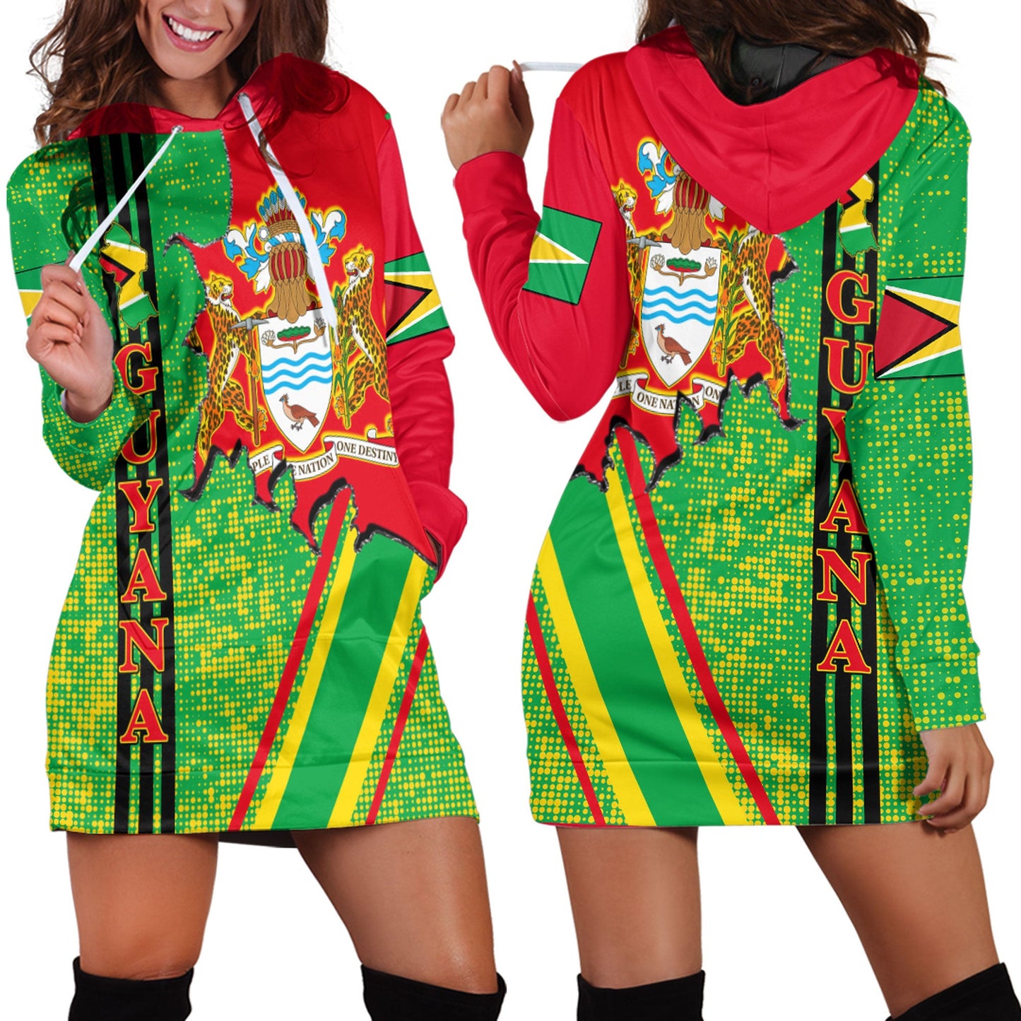 Clothing Guyana Strong Style Hoodie Dress