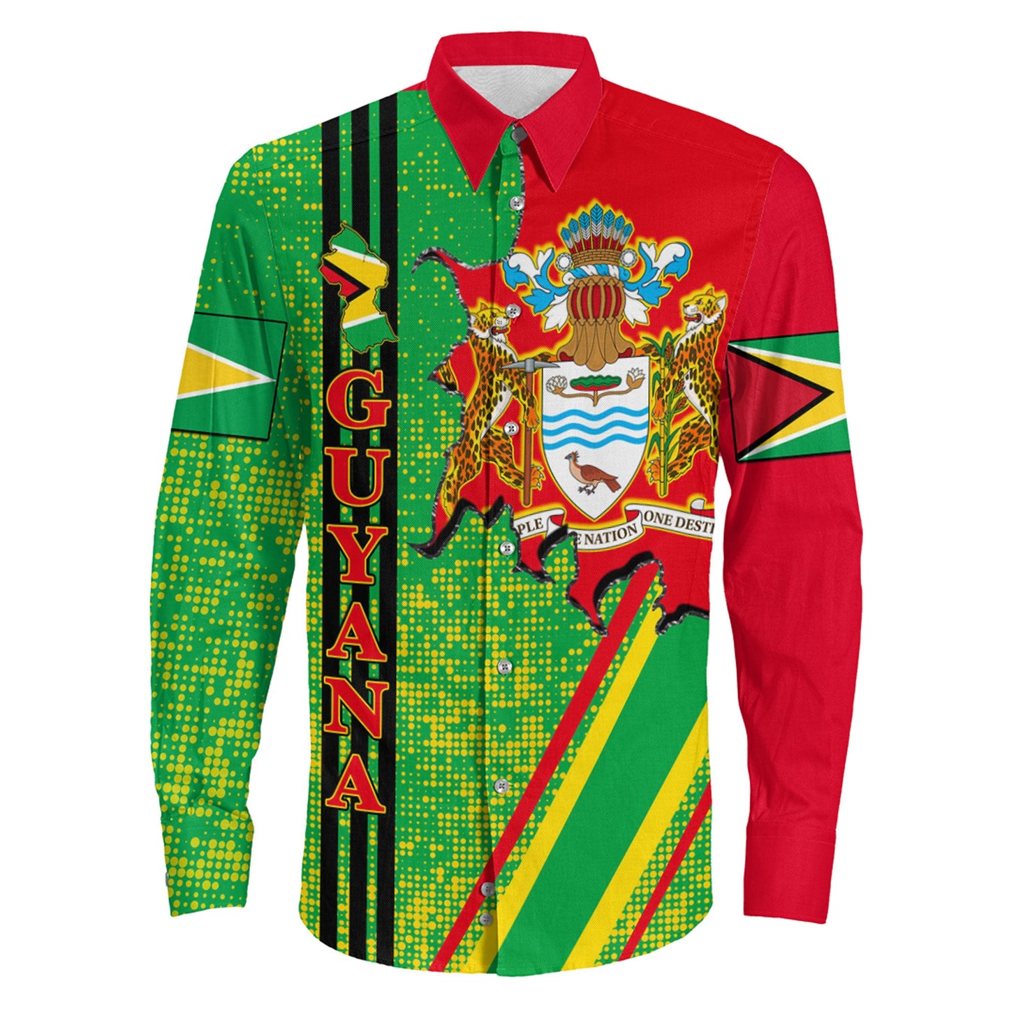 Clothing Guyana Strong Style Long Sleeve Button Shirt