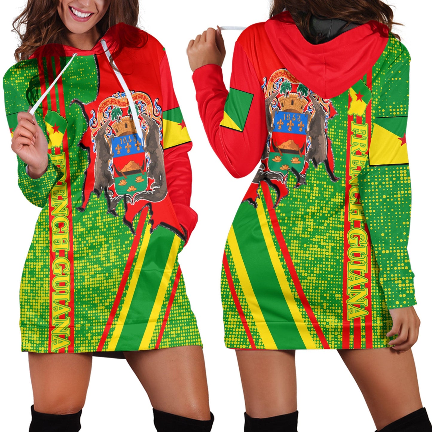 Clothing French Guiana Strong Style Hoodie Dress