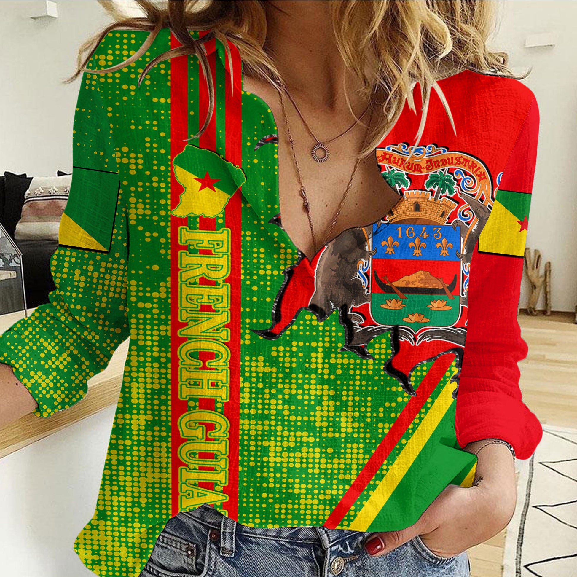 Clothing French Guiana Strong Style Women Casual Shirt