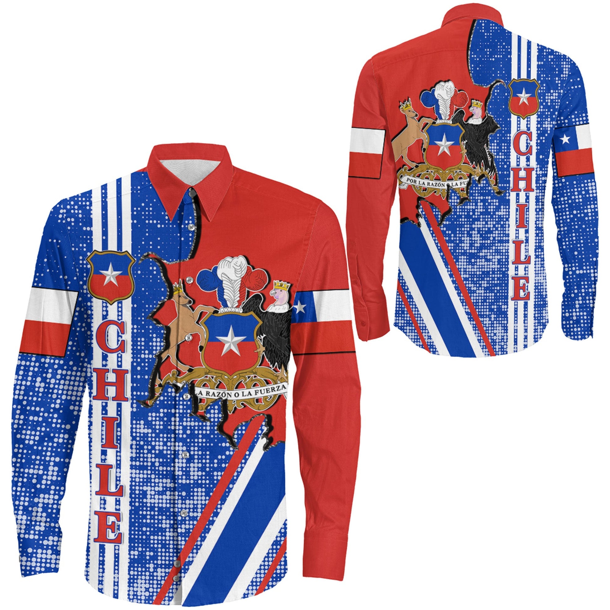 Clothing Chile Strong Style Long Sleeve Button Shirt
