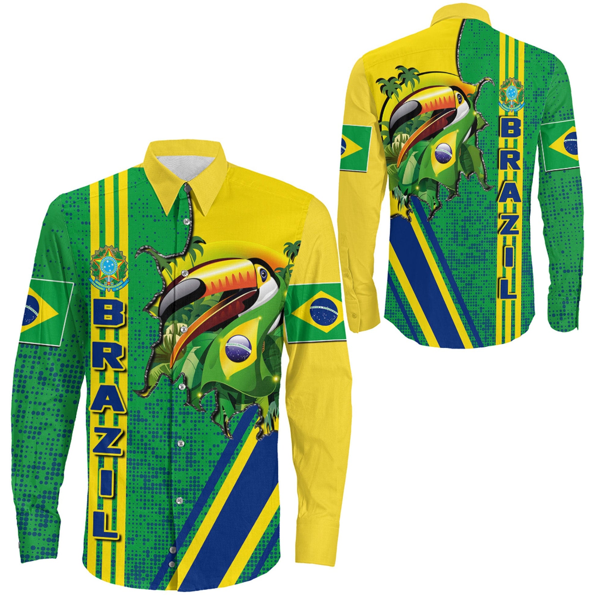 Clothing Brazil Strong Style Long Sleeve Button Shirt