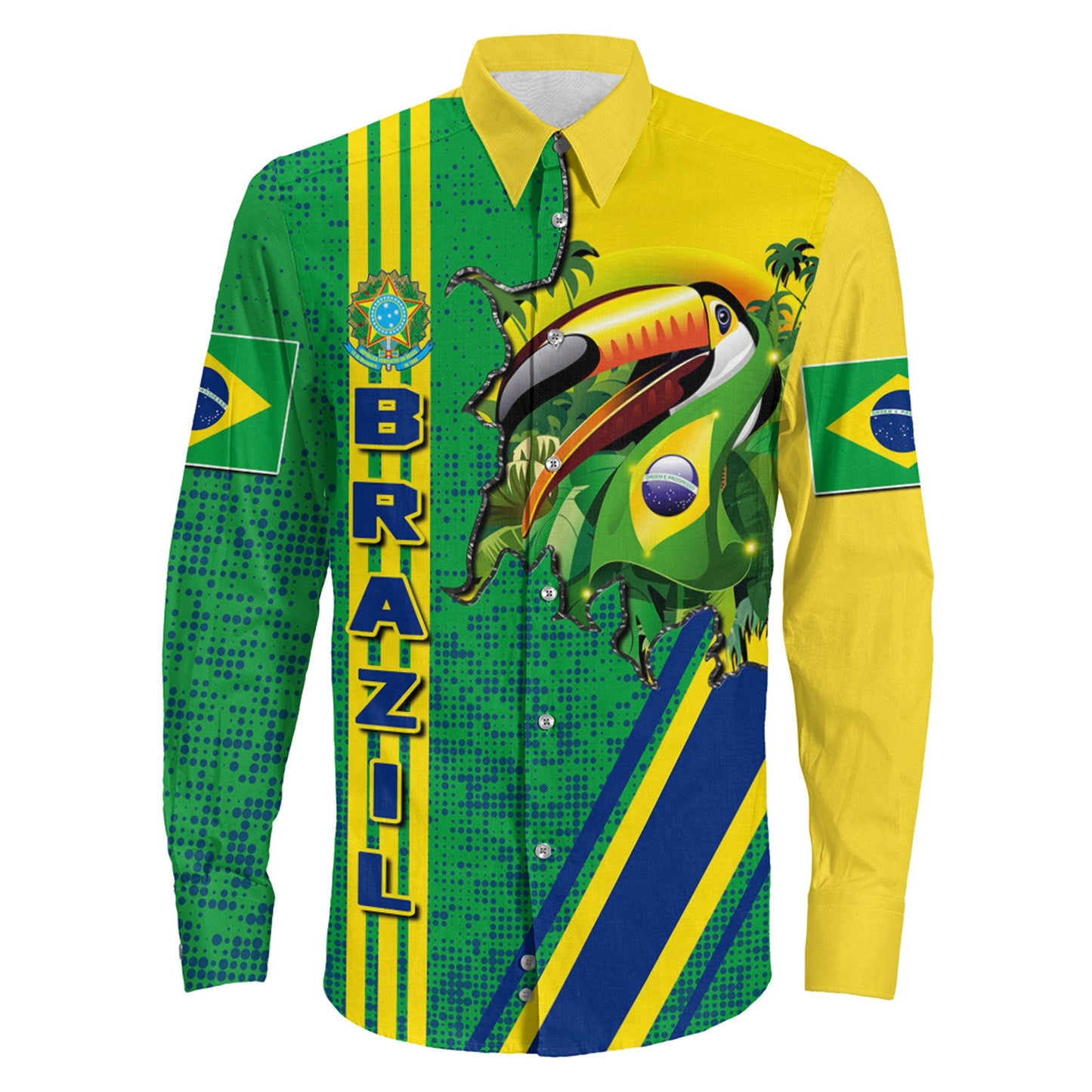 Clothing Brazil Strong Style Long Sleeve Button Shirt