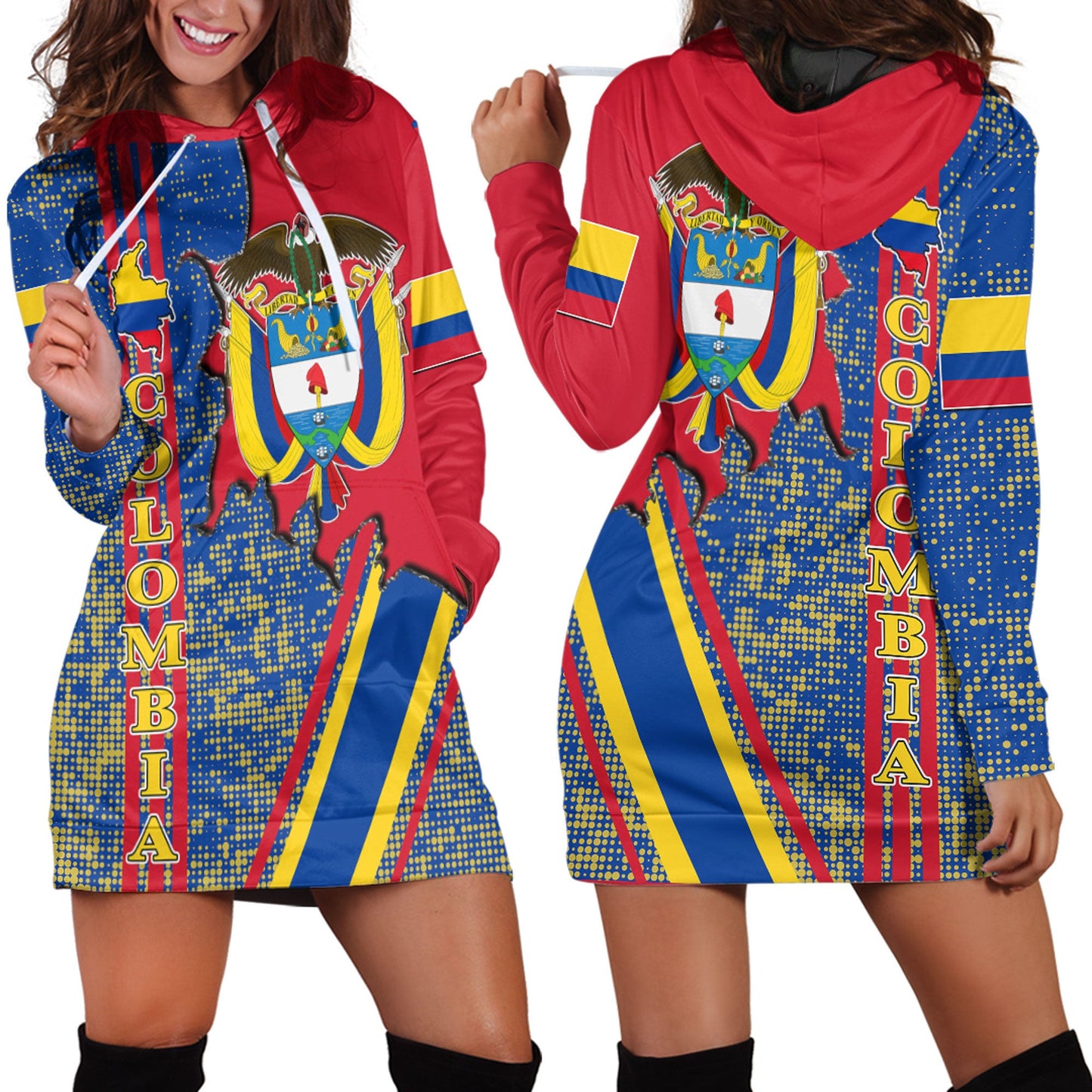 Clothing Colombia Strong Style Hoodie Dress