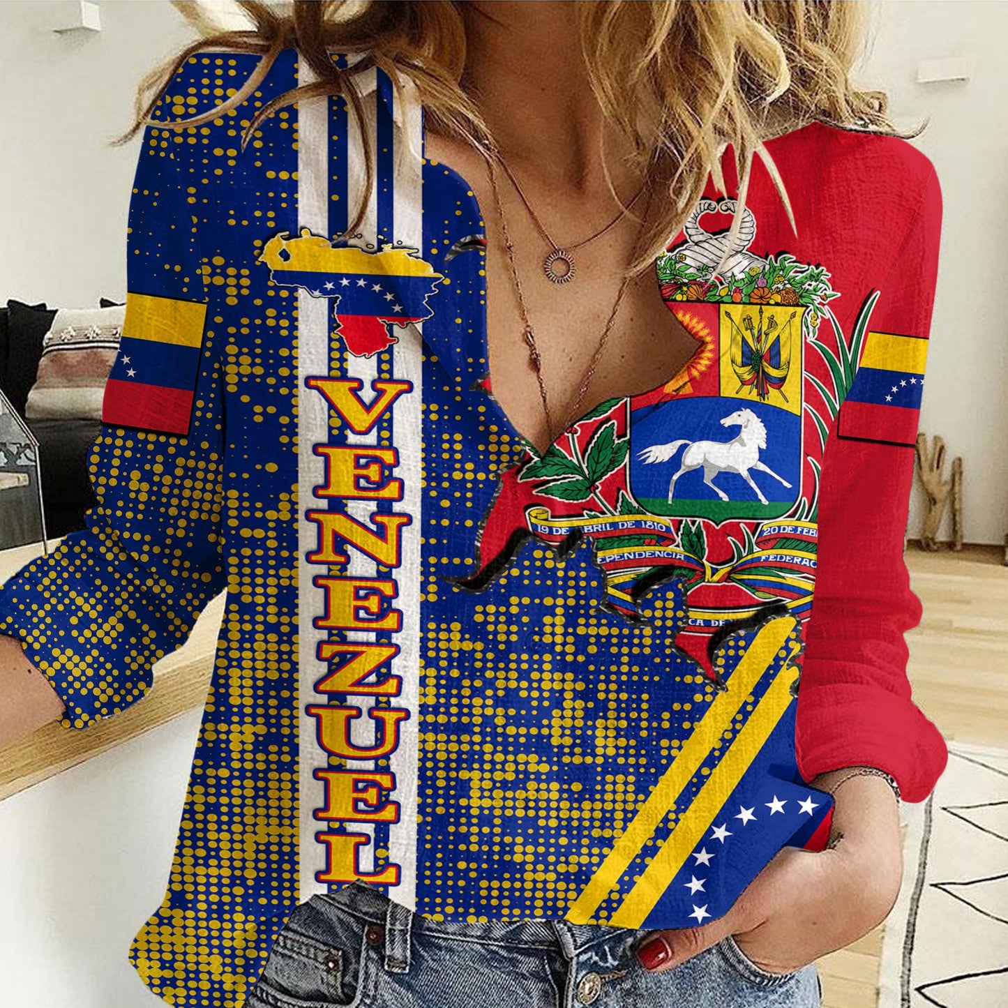 Clothing Venezuela Strong Style Women Casual Shirt