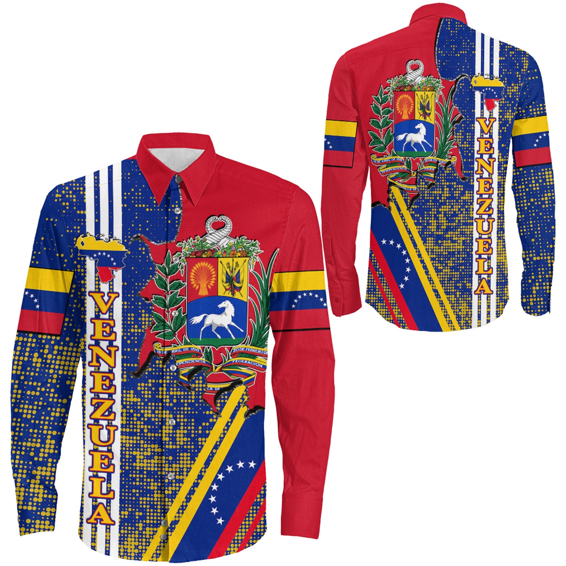 Clothing Venezuela Strong Style Long Sleeve Button Shirt