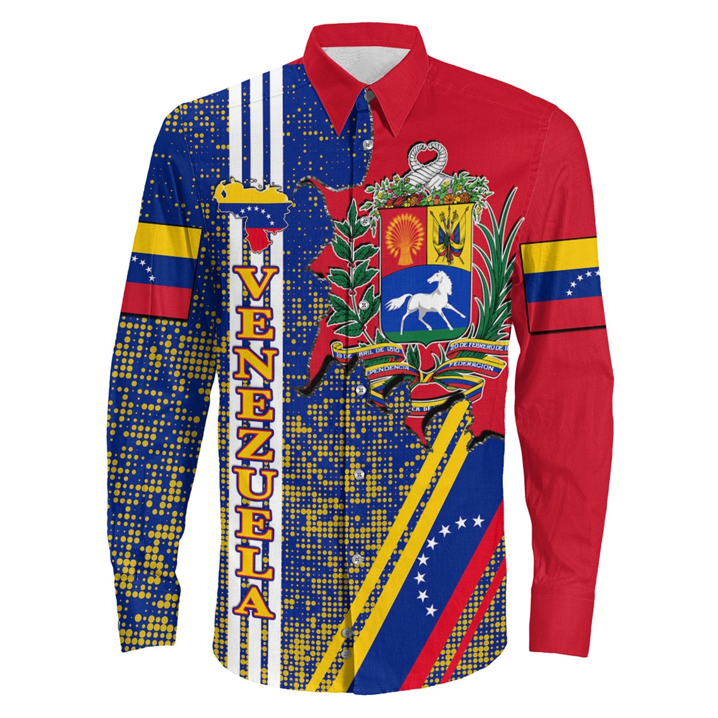 Clothing Venezuela Strong Style Long Sleeve Button Shirt