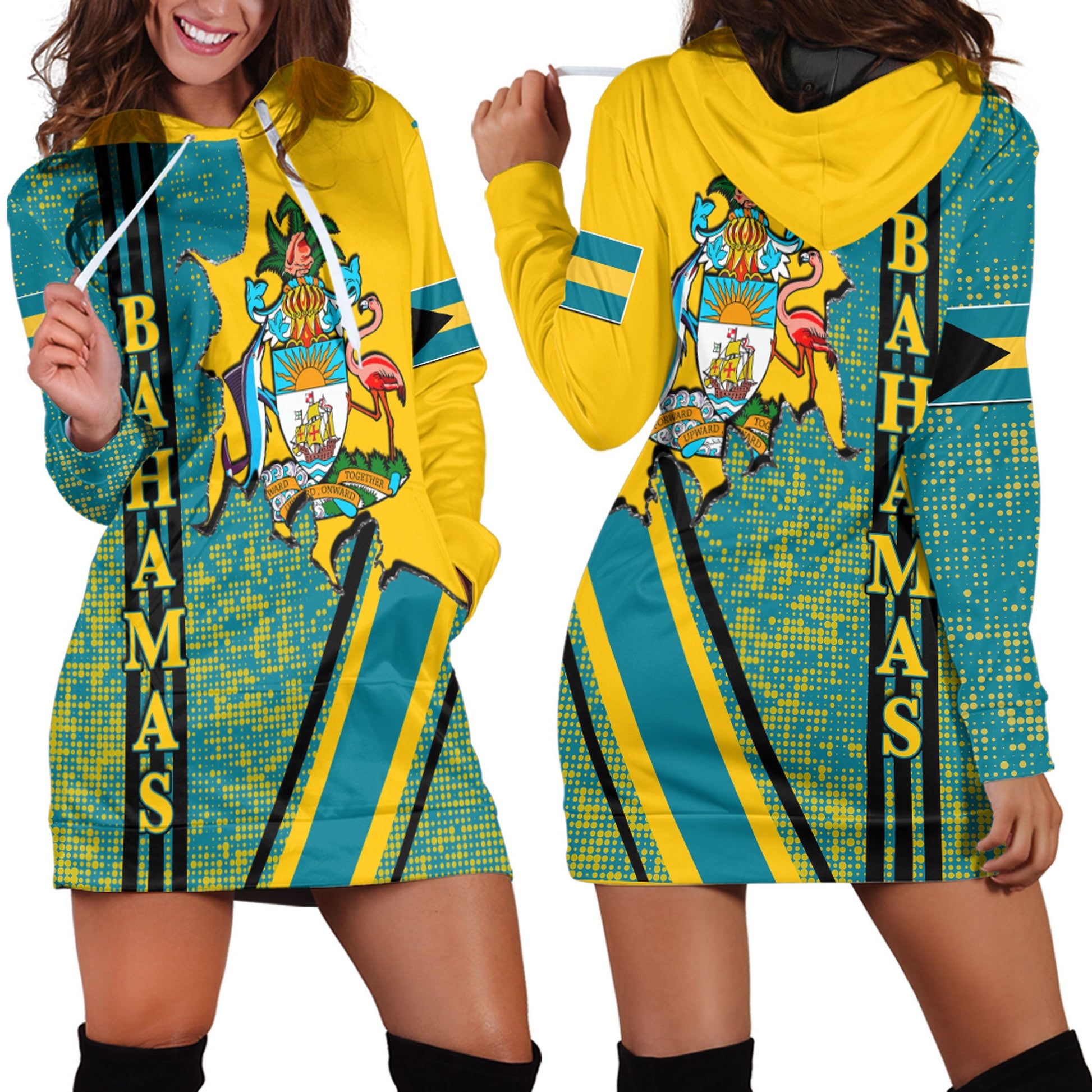 Clothing Bamahas Strong Style Hoodie Dress