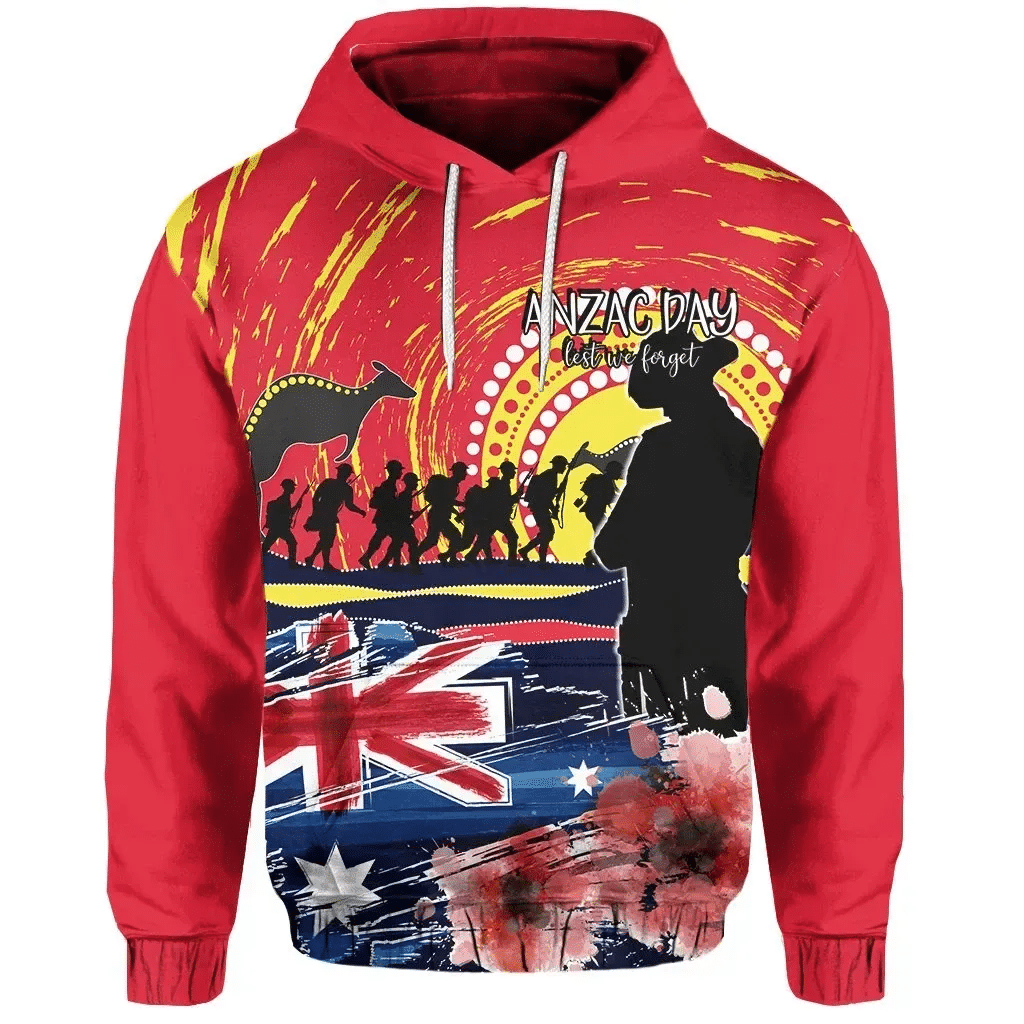 Australia Hoodie Anzac Day Lest We Forget No.2