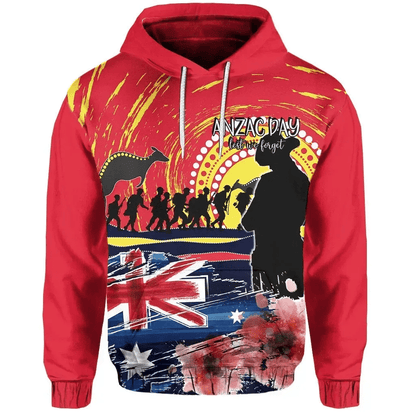 Australia Hoodie Anzac Day Lest We Forget No.2