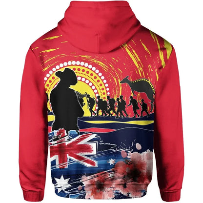 Australia Hoodie Anzac Day Lest We Forget No.2