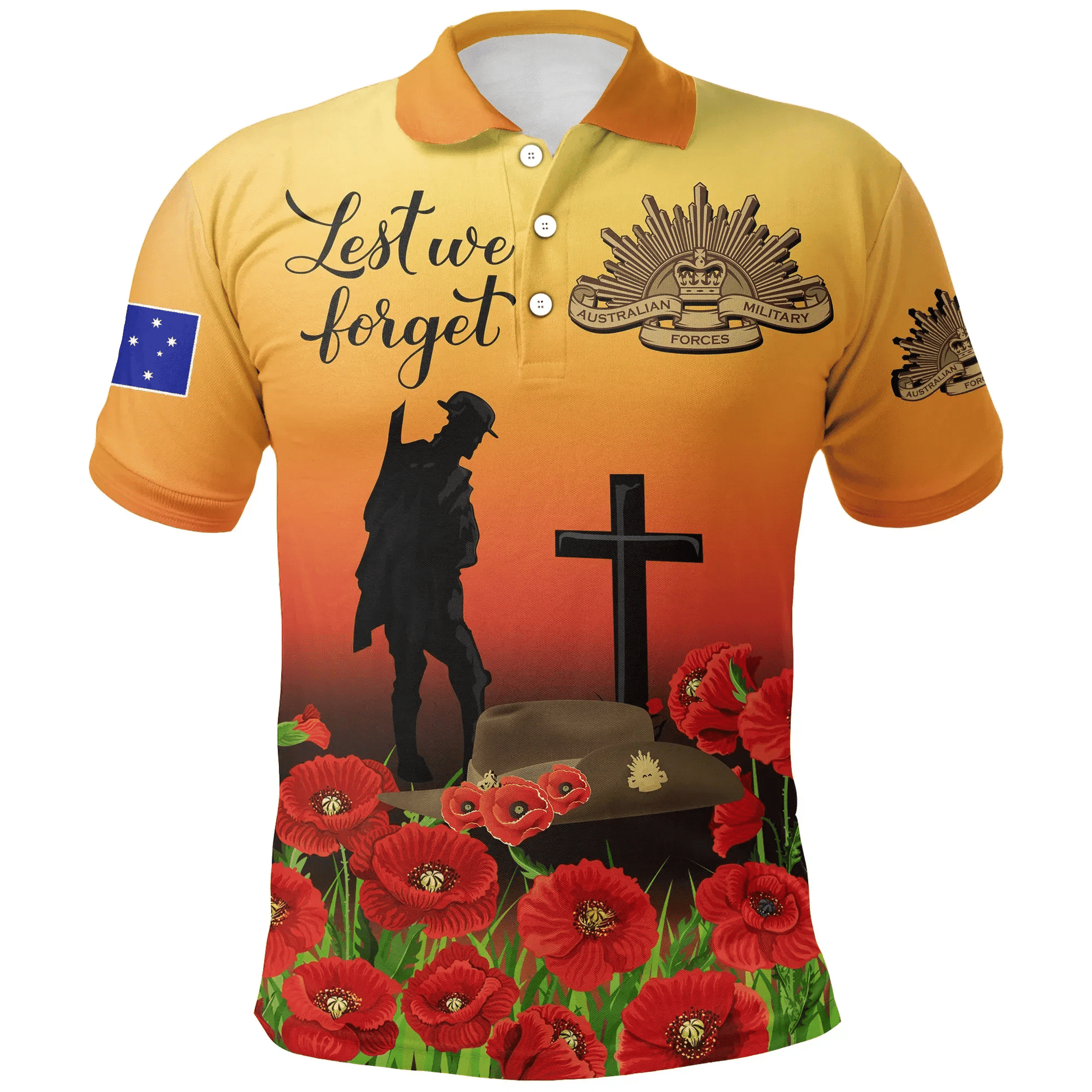 Australia Anzac Day Polo Shirt Lest We Forget
