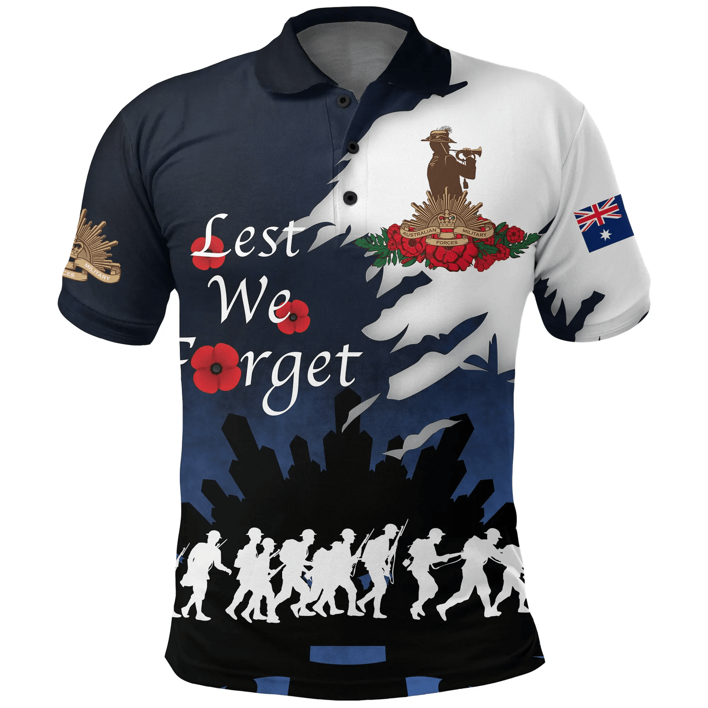 Australia Anzac Day Polo Shirt We Will Remember Them