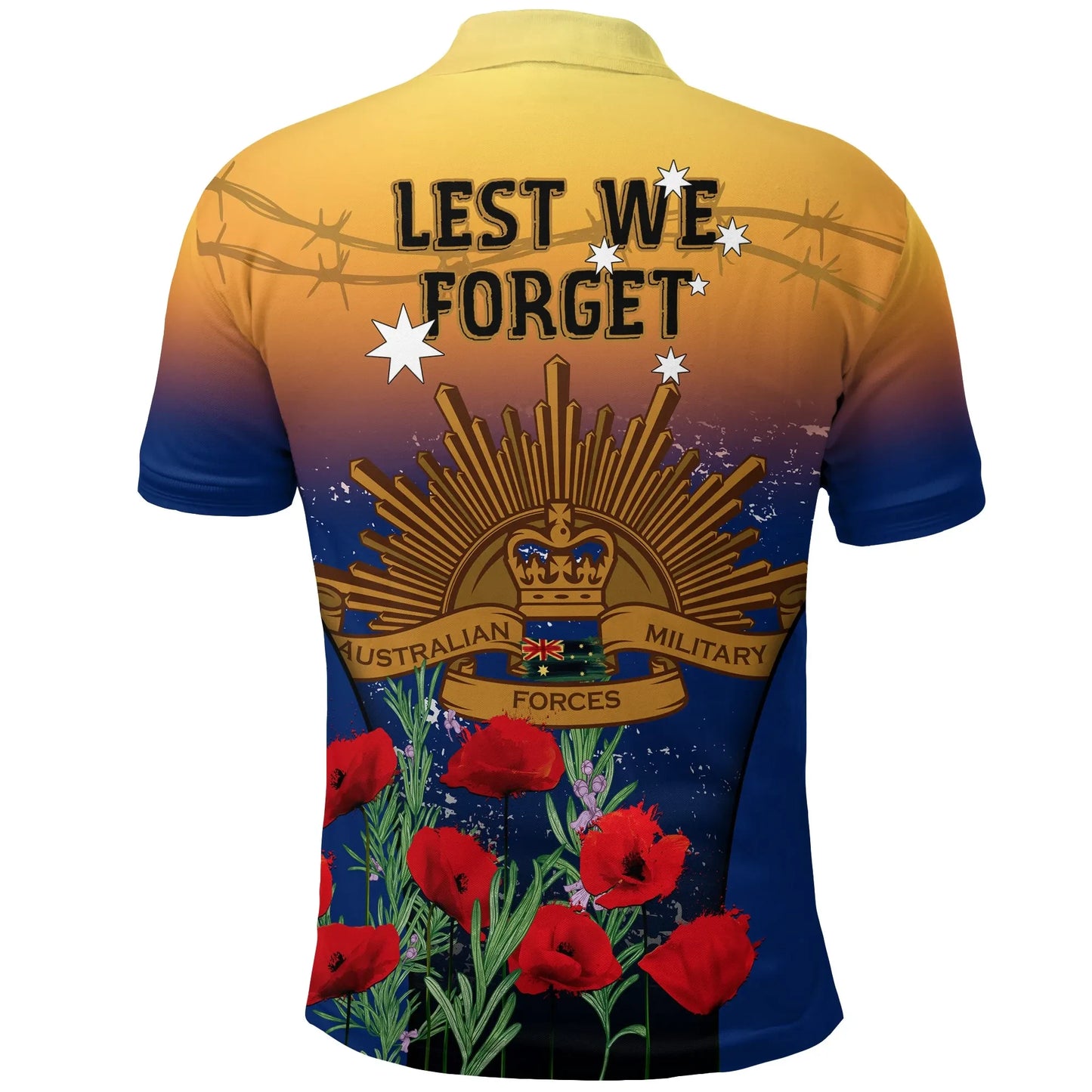 Australia Anzac Day Polo Shirt Anzac Lest We Forget Poppy Rosemary