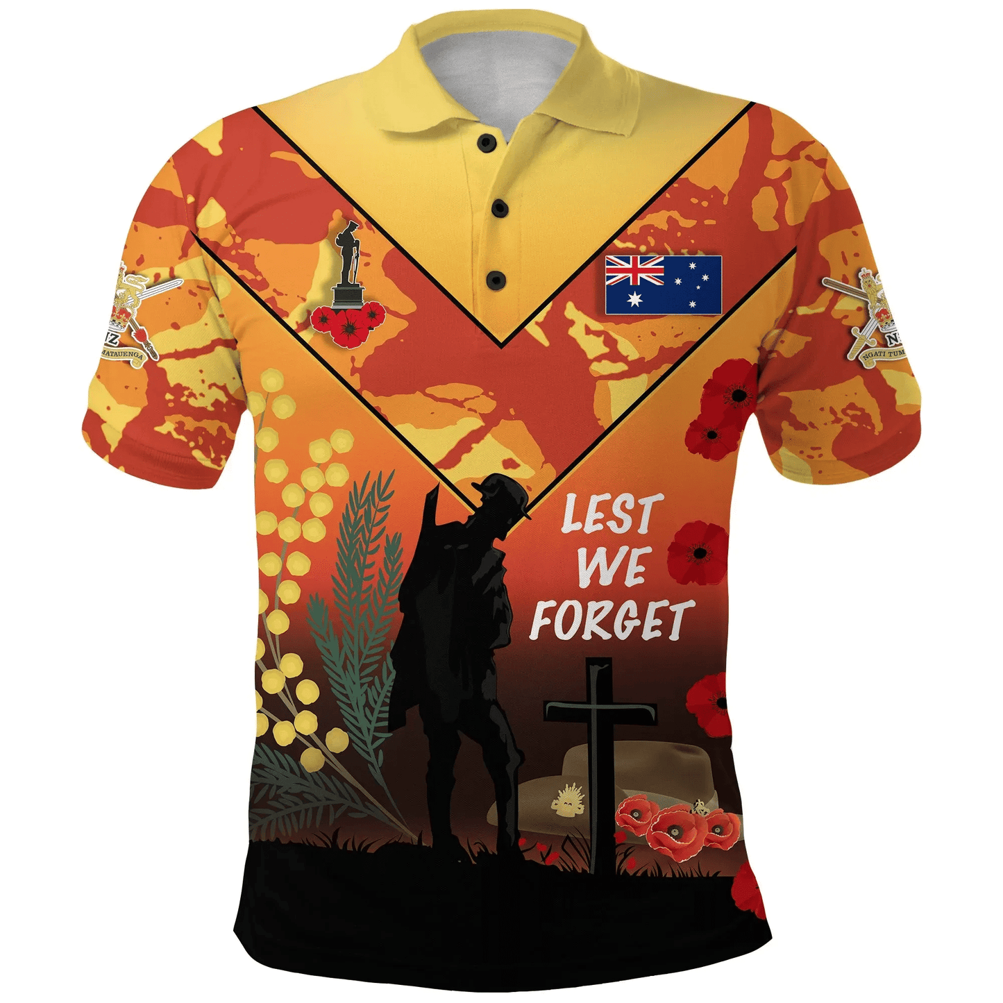 Australian Anzac Day Polo Shirt Lest We Forget 2023 Style