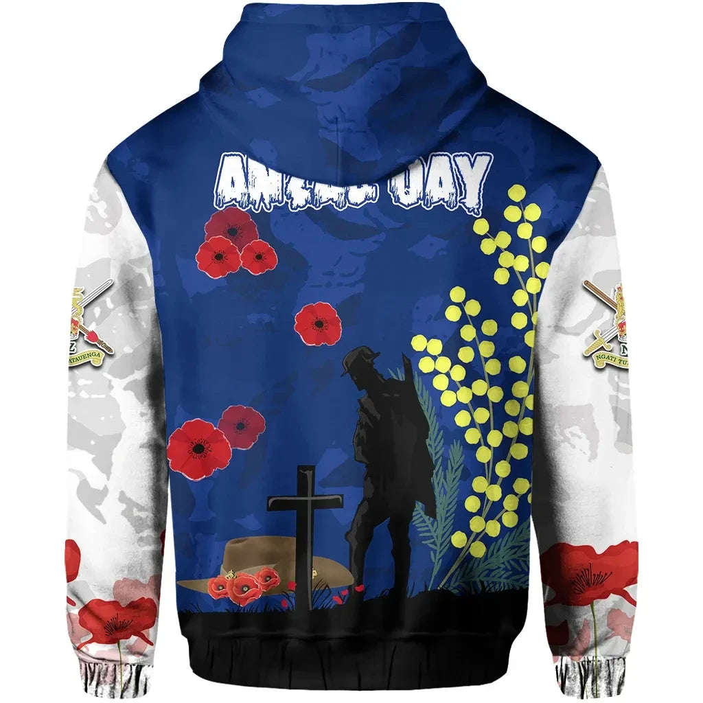 Australian Anzac Day Hoodie Lest We Forget 2023 Style Blue