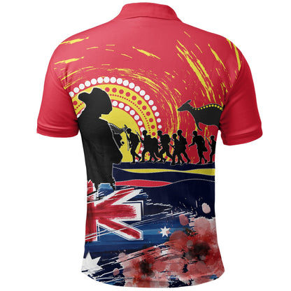 Australia Polo Shirt Anzac Day Lest We Forget No.2