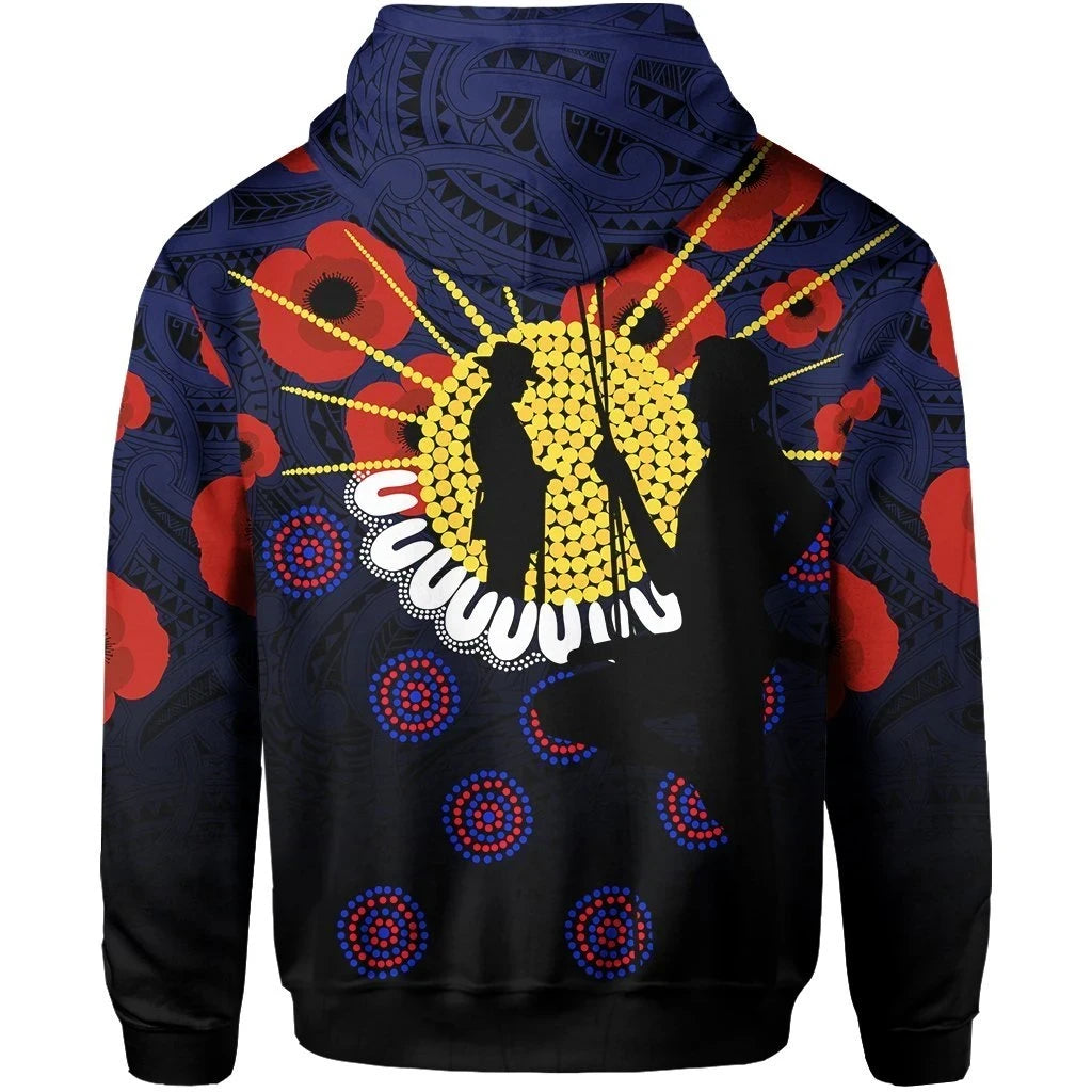Australia Anzac Day Zip Hoodie We Will Remember Them