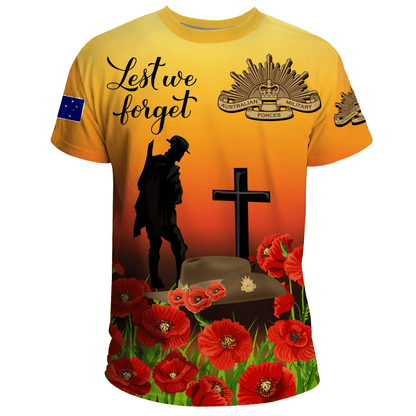 Australia Anzac Day T Shirt Lest We Forget