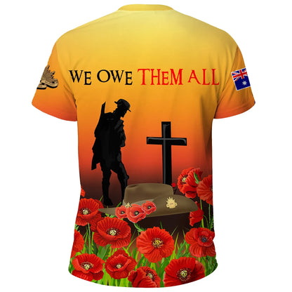 Australia Anzac Day T Shirt Lest We Forget