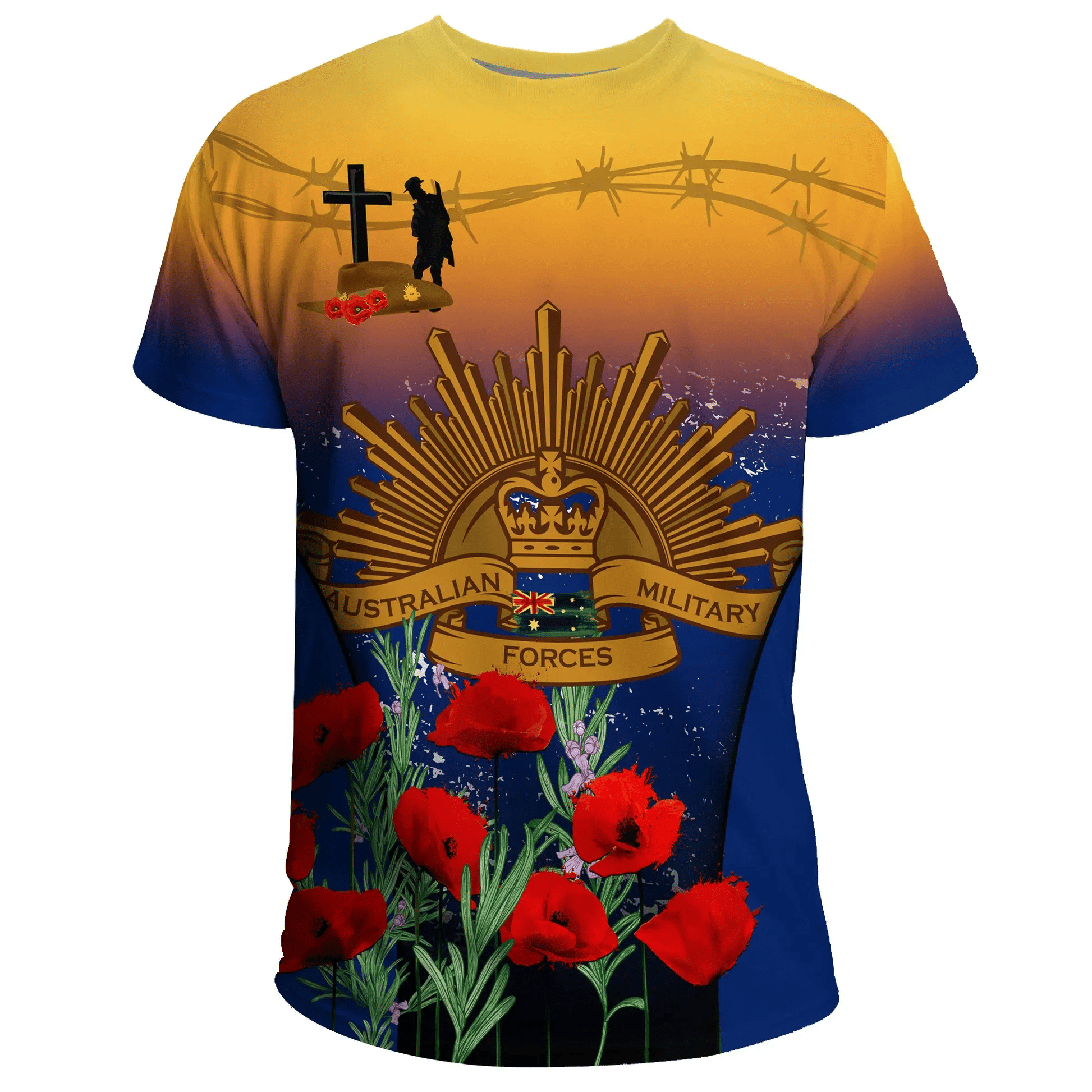 Australia Anzac Day T Shirt Anzac Lest We Forget Poppy Rosemary