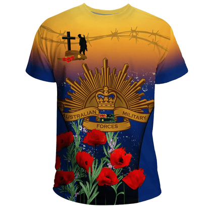 Australia Anzac Day T Shirt Anzac Lest We Forget Poppy Rosemary