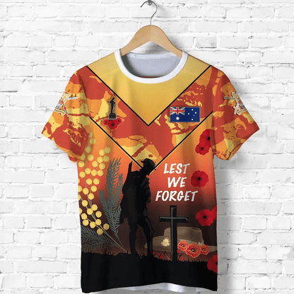 Australian Anzac Day T Shirt Lest We Forget 2023 Style