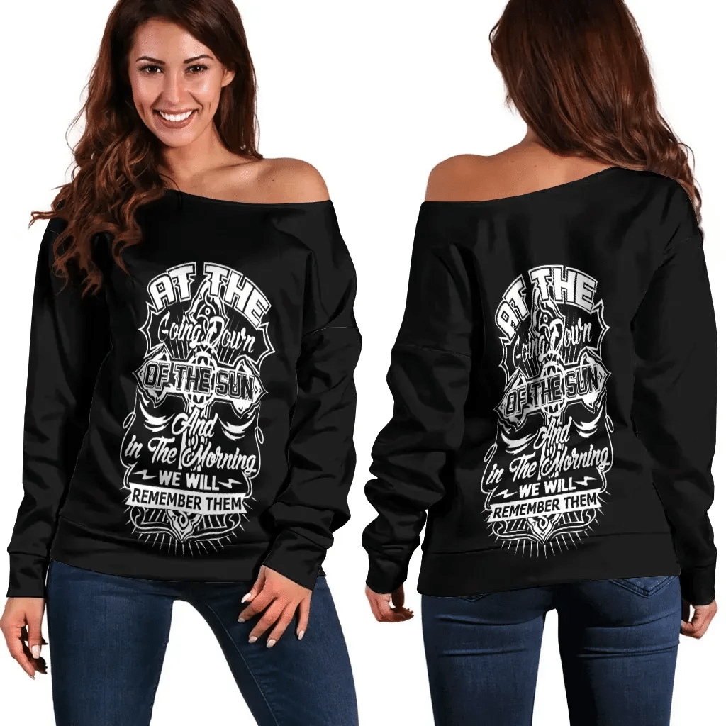 ANZAC DAY Off Shoulder Sweater Essential