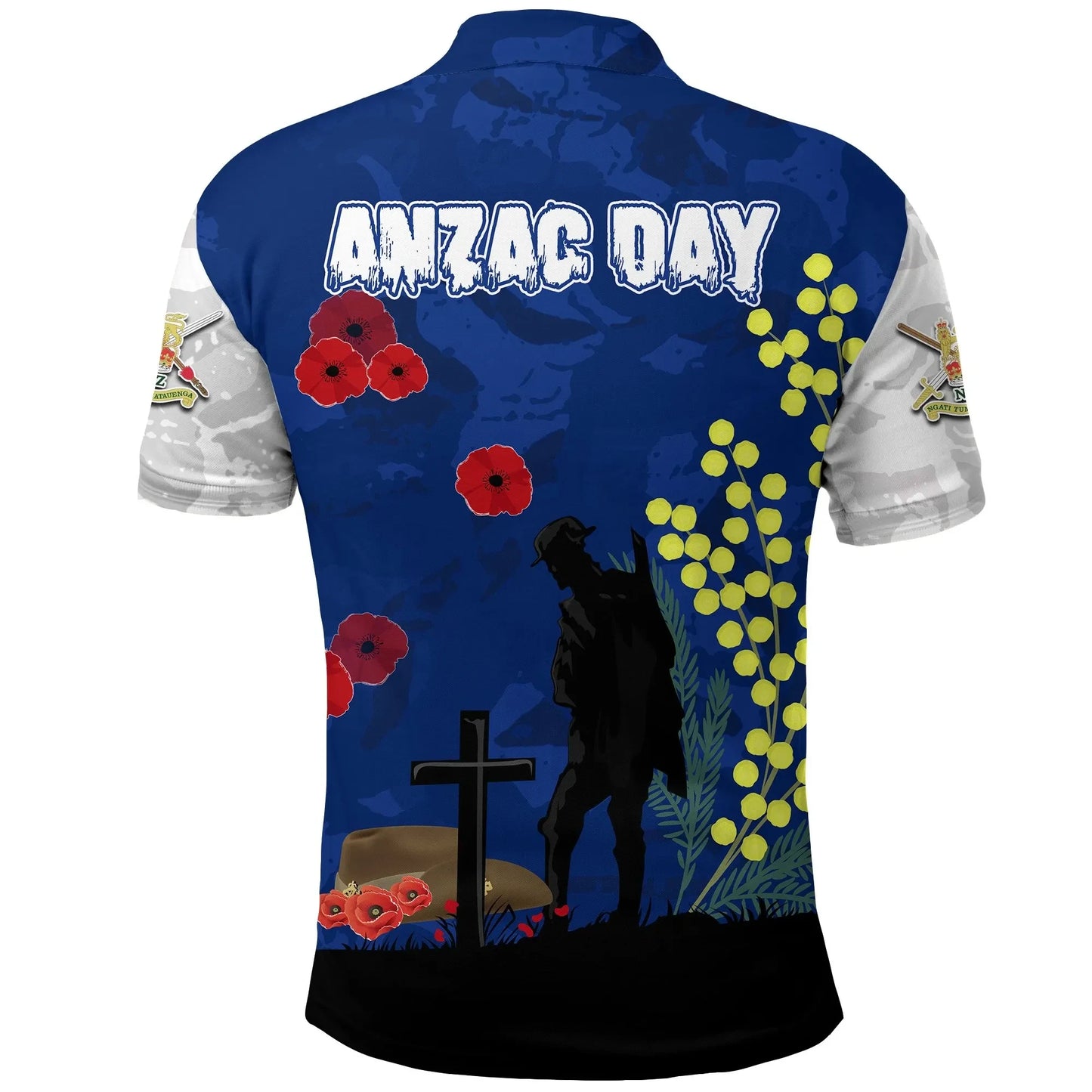 Australian Anzac Day Polo Shirt Lest We Forget 2023 Style Blue