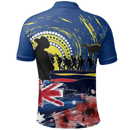 Australia Polo Shirt Anzac Day Lest We Forget No.1