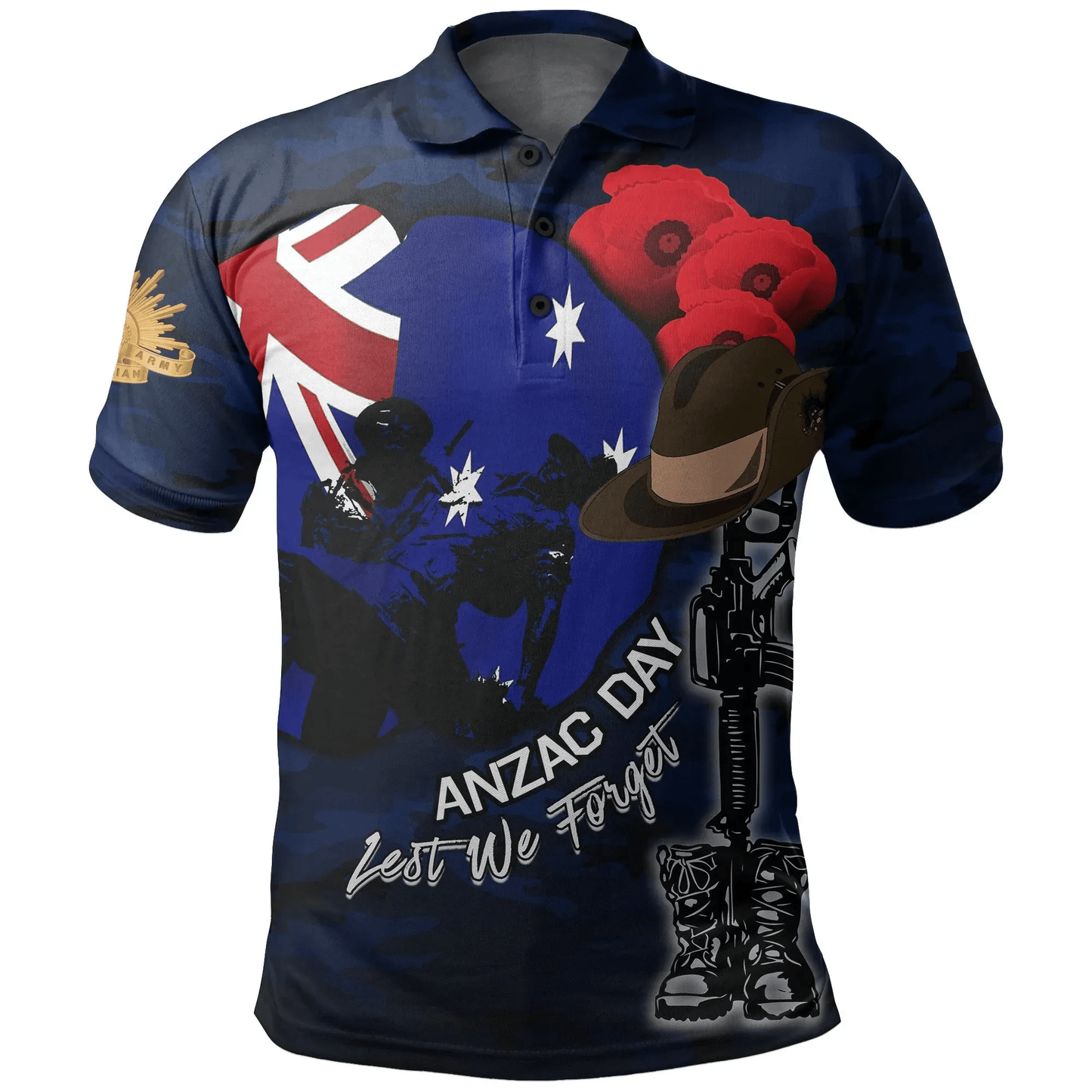 Australia Anzac Day Polo Shirt Army No.1