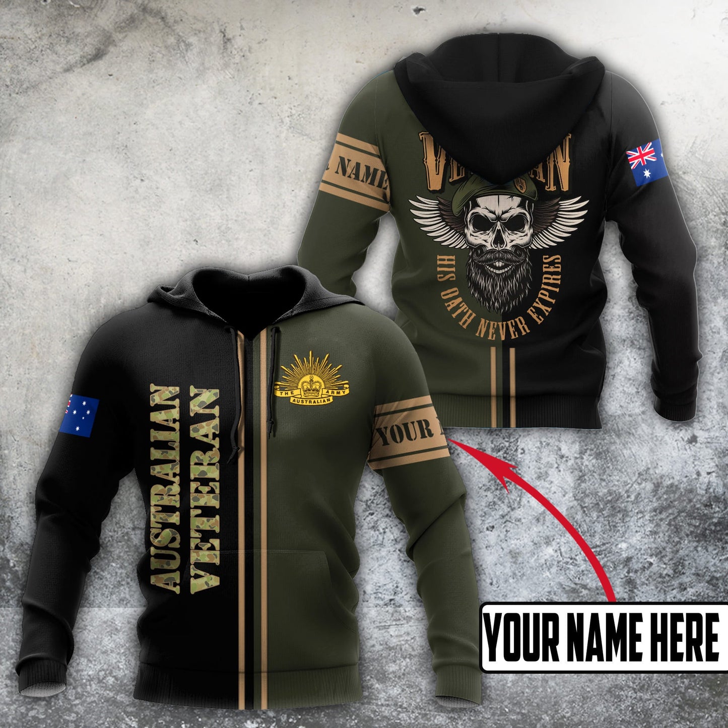 Anzac Day Clothing Australian Army Camo Hoodie