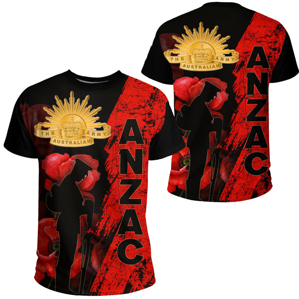 Clothing Anzac Day Soldier Silhouette Remembrance T Shirt