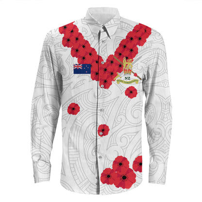 Rugbylife Clothing New Zealand Anzac Day Army Long Sleeve Button Shirt