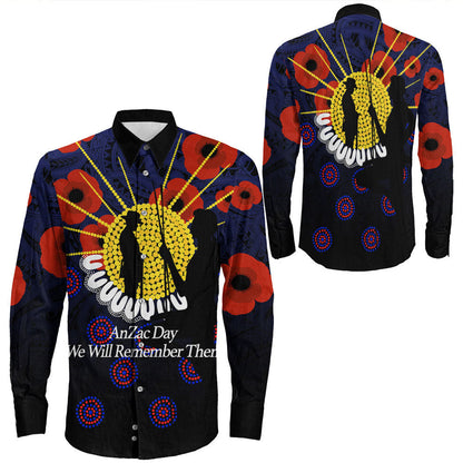 Rugbylife Clothing Anzac Day We Will Remember Them Long Sleeve Button Shirt