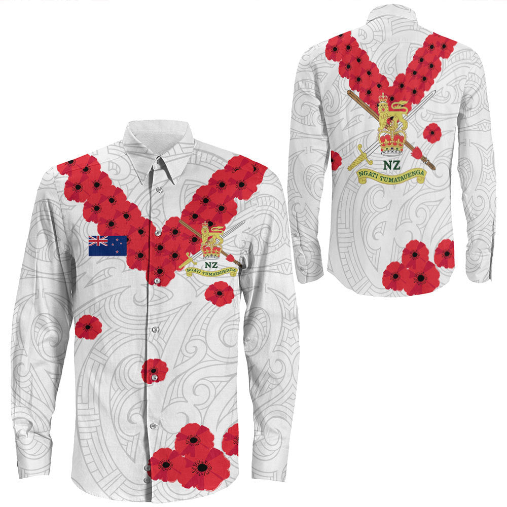 Rugbylife Clothing New Zealand Anzac Day Army Long Sleeve Button Shirt